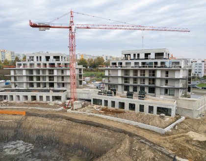 The building shells of the first phase of Arcus City have been completed
