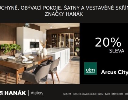 Využijte voucher s 20 % slevou na kuchyně, obývací pokoje, šatny a vestavěné skříně